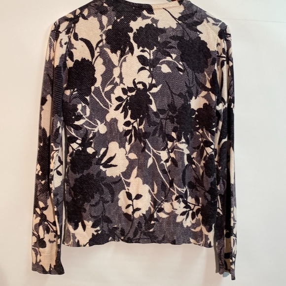 Karen Scott - floral print cardigan. Size S - Picture 2 of 9